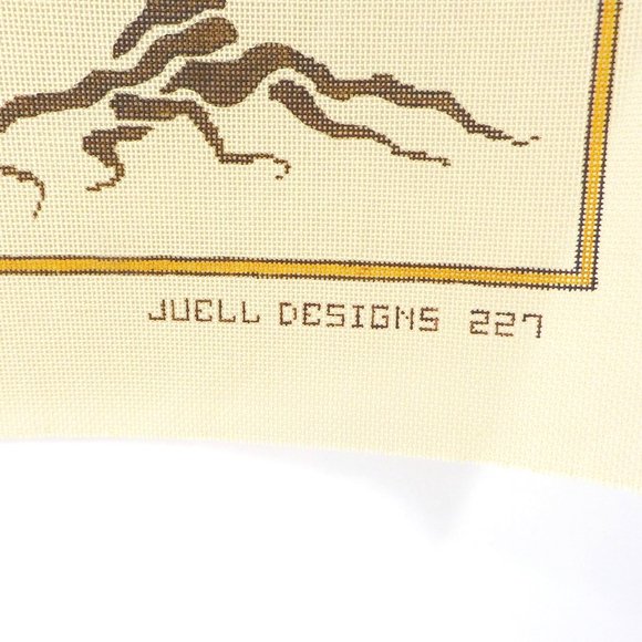 New Vintage Cherry Bonsai Tree Needlepoint Canvas Juell Designs Hand Painted - Picture 3 of 3